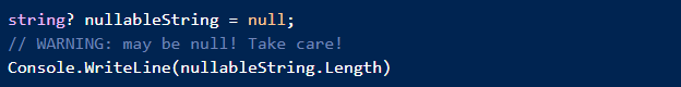 Nullable reference types