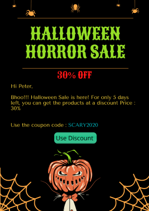 Give your email template a spooky look to lend a Halloween vibe