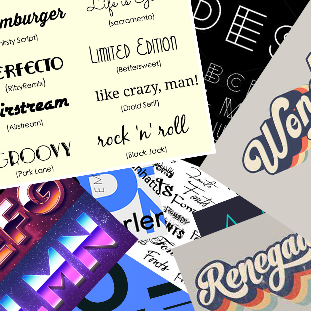 Retro Fonts - latest web design techniques