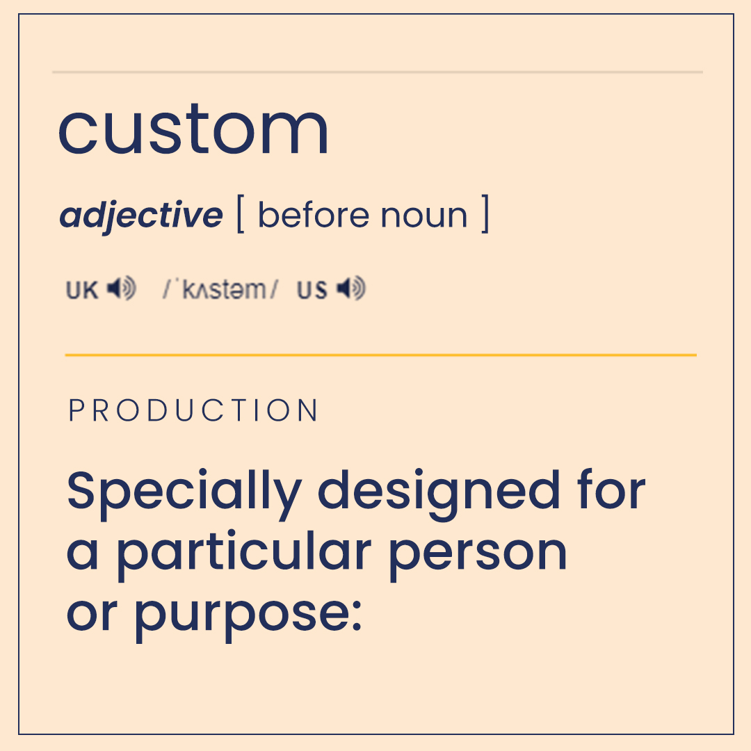 meaning of custom in cusstom software development