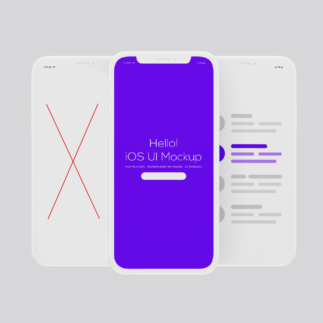 mobile app development mockup mistakes-missing screens