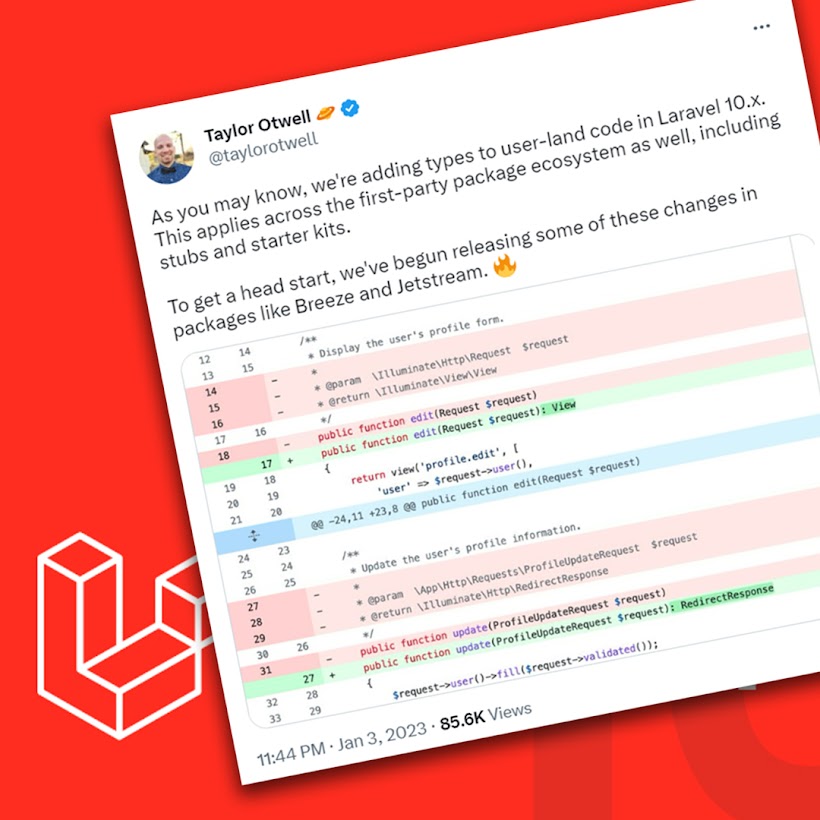 Laravel 10 twitter screenshot