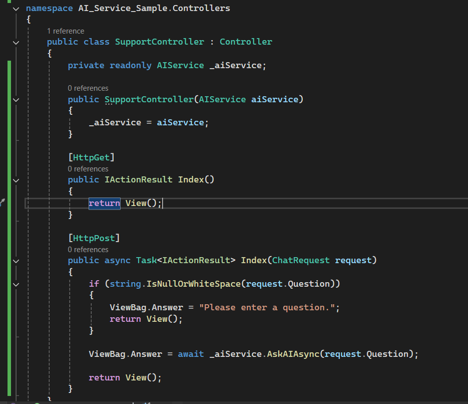 Add the SupportController