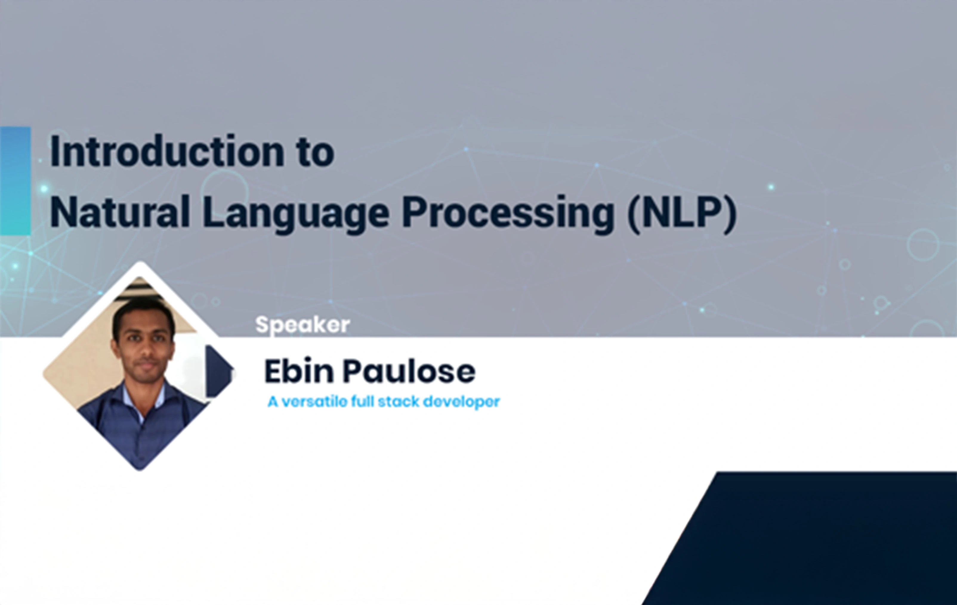Introduction to Natural Language Processing
